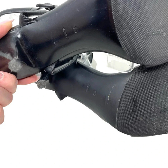 Alexander‎ Wang Lovisa Heels d’Orsay Pump Pointed Toe Leather BlackSize 40 US 10 - Picture 12 of 12